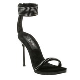 Zwart Strass 12 cm CHIC-40 Schoenen met Stiletto Hakken