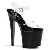Zwart Transparant 19 cm TABOO-708 Plateau Hoge Hakken
