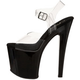 Zwart Transparant 19 cm TABOO-708 Plateau Hoge Hakken