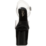 Zwart Transparant 19 cm TABOO-708 Plateau Hoge Hakken