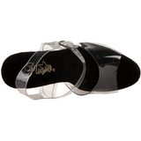 Zwart Transparant 19 cm TABOO-708 Plateau Hoge Hakken