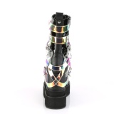Zwart Vegan 12,5 cm ETERNAL-115 demonia enkellaarzen met sleehak
