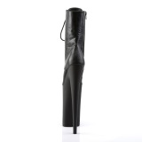 Zwart Vegan 25,5 cm BEYOND-1020 super hoge hakken - extreme plateau enkellaarzen