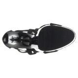 Zwart elastische band 15 cm DELIGHT-669 pleaser schoenen met hak