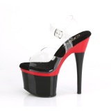 Zwart hakken 18 cm ESTEEM-7082 plateau pole dance sandalen