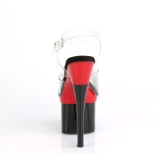 Zwart hakken 18 cm ESTEEM-7082 plateau pole dance sandalen