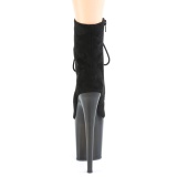 Zwart nubuck 20 cm FLAMINGO-1020FST pole dance hakken - pole dance enkellaarzen