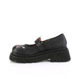 Zwarte 6,5 cm RENEGADE-56 emo maryjane schoenen met brede gesp