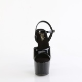 Zwarte hoge hakken 18 cm ADORE-709GP glitter plateau hoge hakken