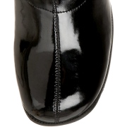 Zwarte laklaarzen blokhak 5 cm - jaren 70 gogo laarzen hippie disco - lakleer knielaarzen