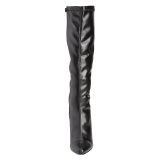 Zwarte vegan 13 cm SEDUCE-2000 naaldhak laarzen met puntneus
