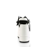 Zwarte vegan boots 13 cm VOID-50 demonia laarzen met sleehak