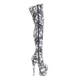 dollar biljetten 20 cm FLAMINGO-3000DP pole dance overknee laarzen met hak