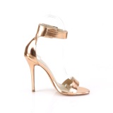 goud rose 13 cm Pleaser AMUSE-10 sandalen met naaldhak