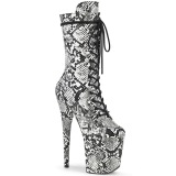 snake pattern 20 cm FLAMINGO-1050SP Exotic pole dance ankle boots